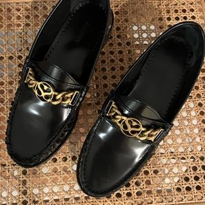 SANDRO chain-embellished loafers